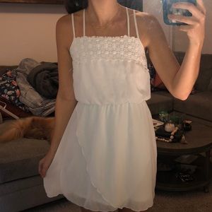 White strap flowy dress